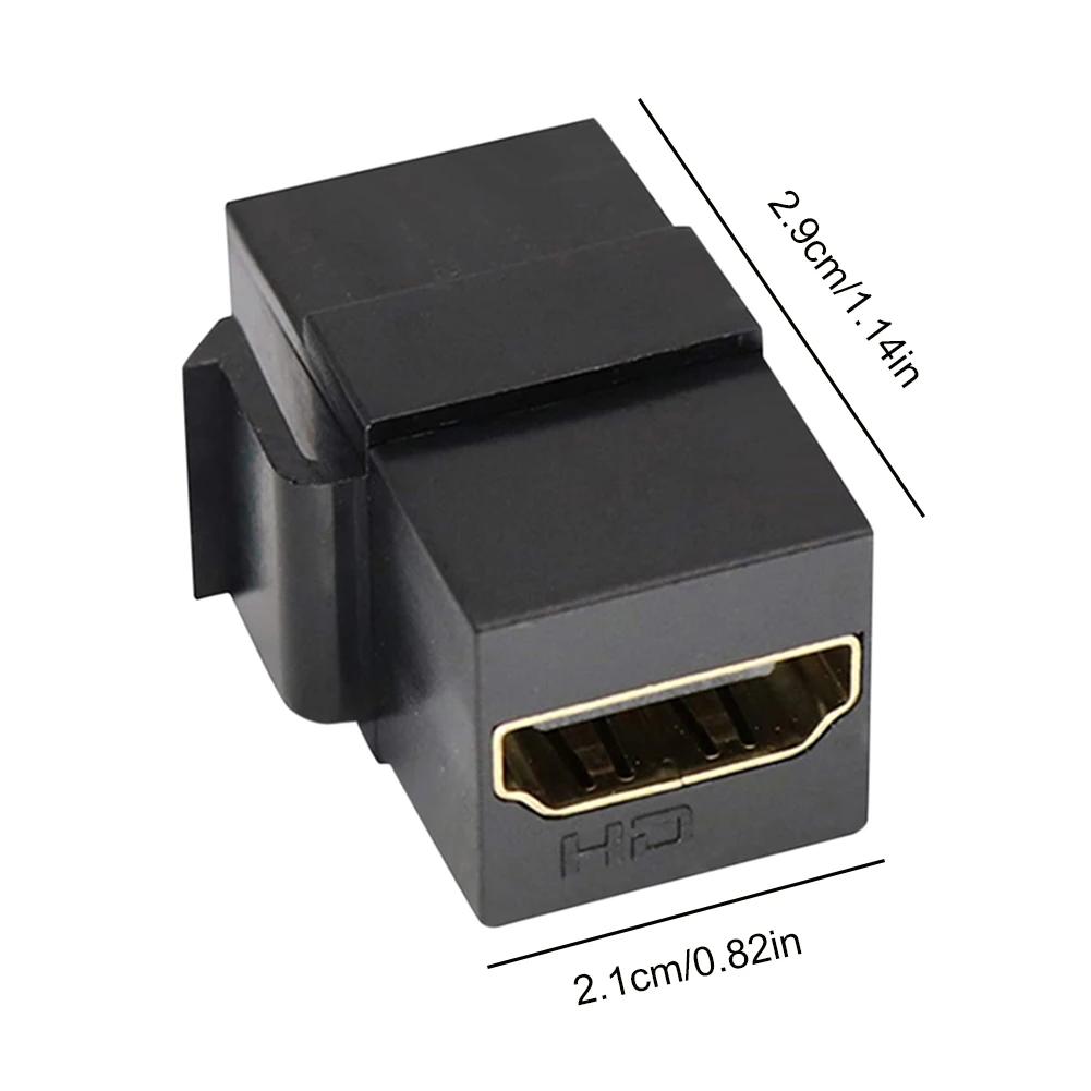 

Адаптер-пластина Keystone HDMI-сумісний Female-Female Підтримка Keystone 4k Простий у використанні для настінної пластини, розеткової панелі чорний