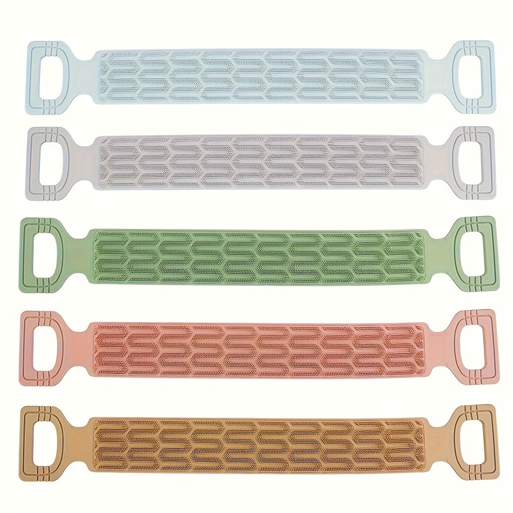 Silikon-Rückenschrubber-Handtuch mit Seilgriffen - Peeling-Badeutensil für Tiefenreinigung, texturierte Oberfläche für gute Erreichbarkeit & effektives Peeling