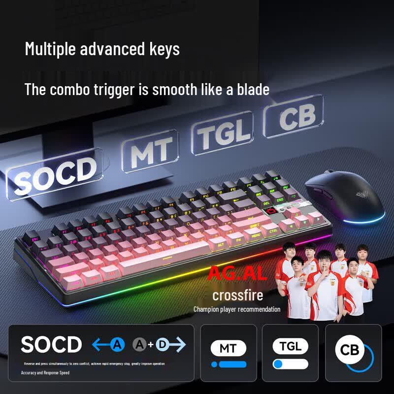 AULA F87ProV2 Triple-Mode Hot-Swappable Mechanical Keyboard