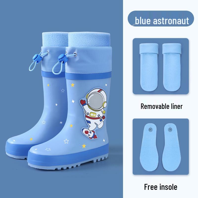 Kinder Wasserdichte Rutschfeste Regenstiefel für Jungen & Mädchen – Strapazierfähige Gummischuhe für Regentage.