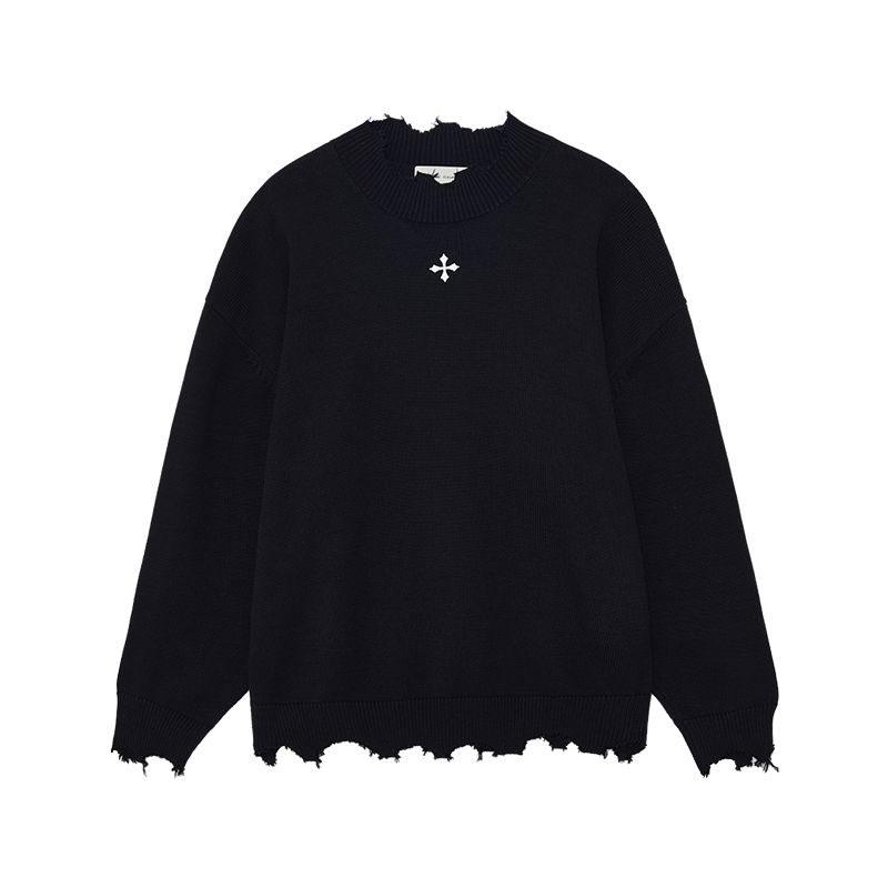 

Vintage Baggy Long Sleeves Sweater Women s Street Style Top Fashion Solid Casual Oversize Pullover Y2k Clothes S чёрный