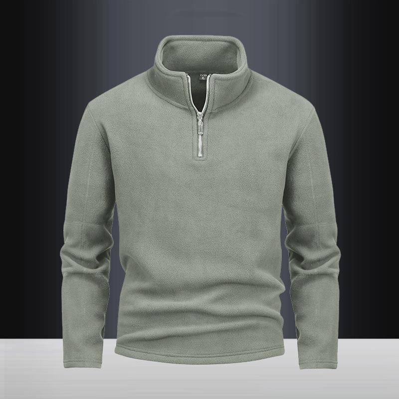 Dlouhý rukáv, moderní a všestranný 450g polar fleece, pohodlný sametový stojáček, oboustranný kardigan s dlouhým rukávem a zapínáním na zip.