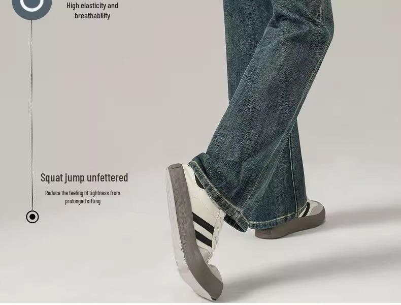 Women's High-Waisted Retro Straight-Leg Jeans - Spring 2025 Slimming and Loose Fit