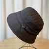 Hat Drawstring Fisherman Womens Pleated Basin Hat Fashion Shade Face Hat Bucket