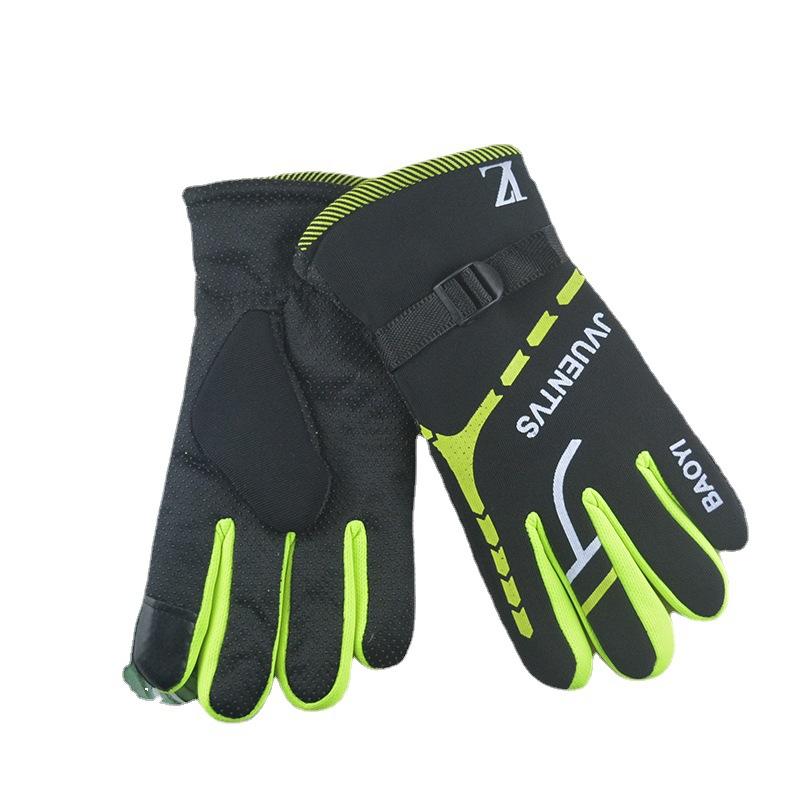 New Winter Men's Warm Fleece Stair Cloth Cycling Gloves