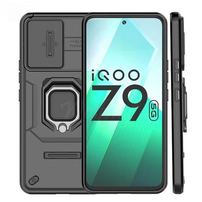 Shockproof Case For Vivo iQOO Z9 Case For Vivo iQOO Z9 5G Ring Holder Magnetic Back Cover For Vivo iQOO Z9 Z 9 Push Window Case