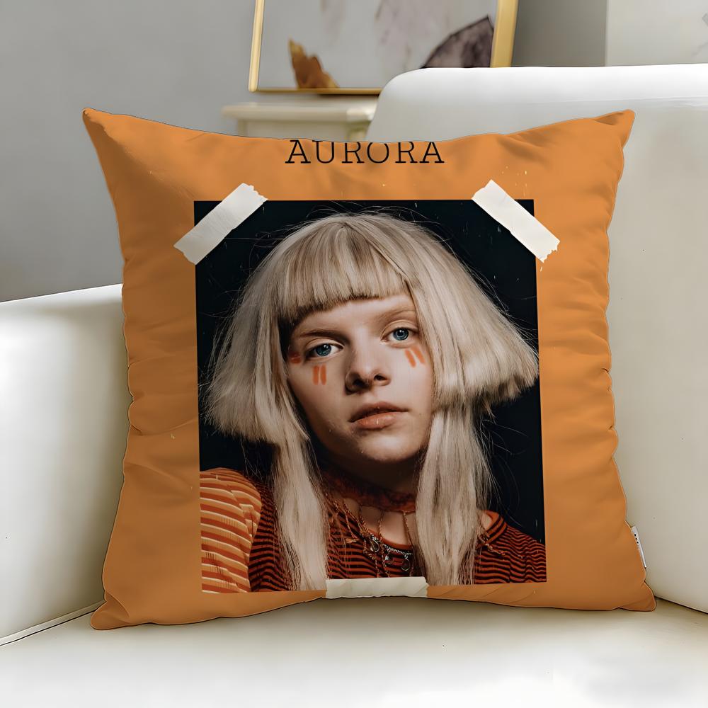 popular singer Aurora Cushion Cover Soft  EasyWash Pillow Case  Versatile for Couch Bed Travel and Office