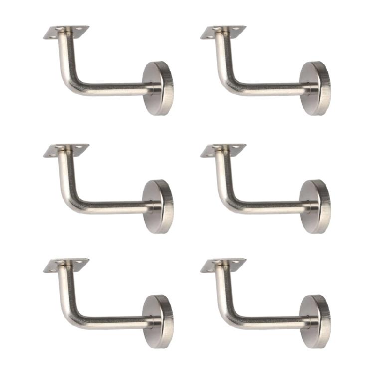6 Stück Wandmontierter Treppenhalter Edelstahl Treppengeländerhalterung Wandmontierte Hardware-Zubehörteile