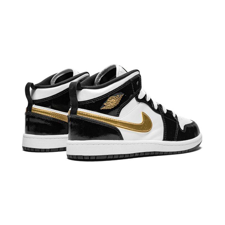 Jordan 1 Mid Patent SE PS Black Gold BQ6932-007