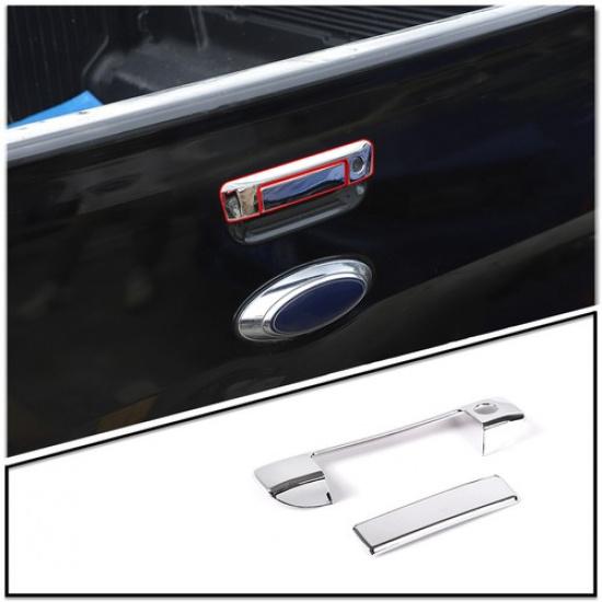 ABS Silver Tailgate Door Handle Bowl Decor Cover Trim For Ford Ranger 2015-