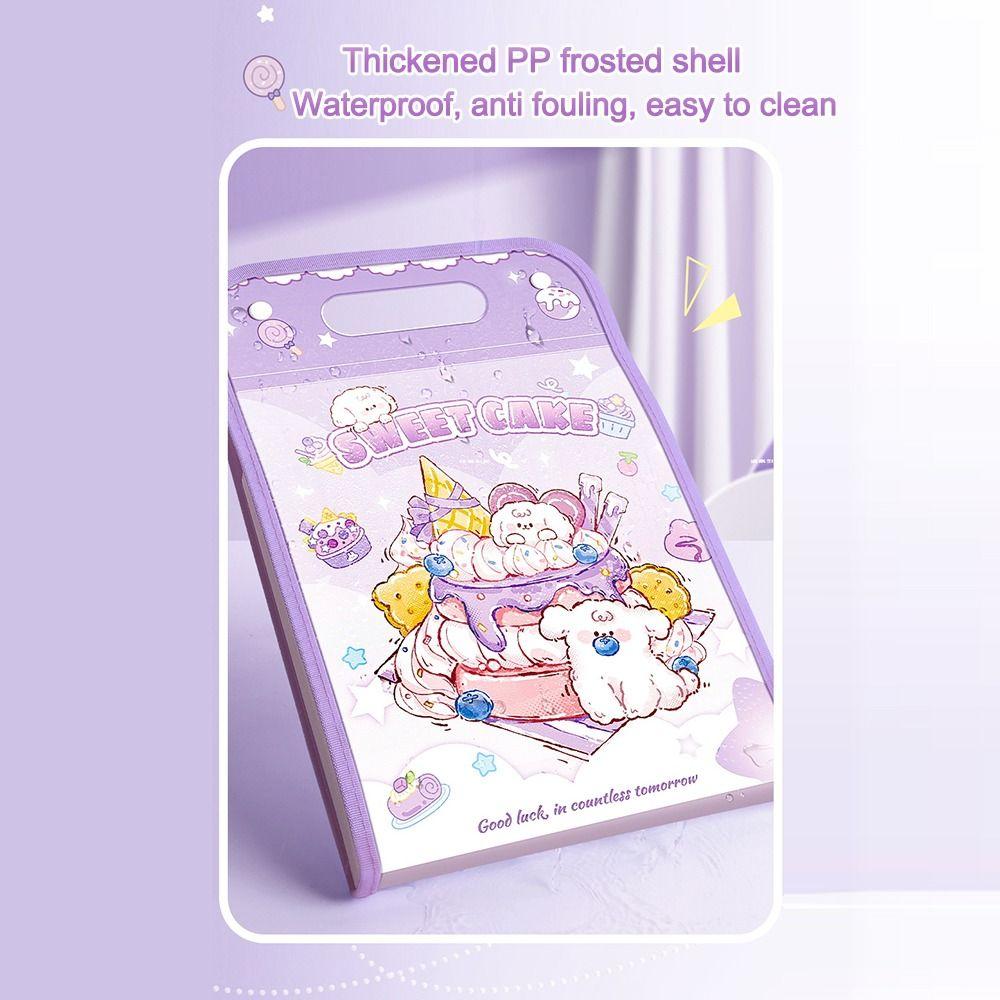 Cartoon Animal A4 File Folder 3-Layer Expanding Test Paper Storage Bag  School Office Supplies