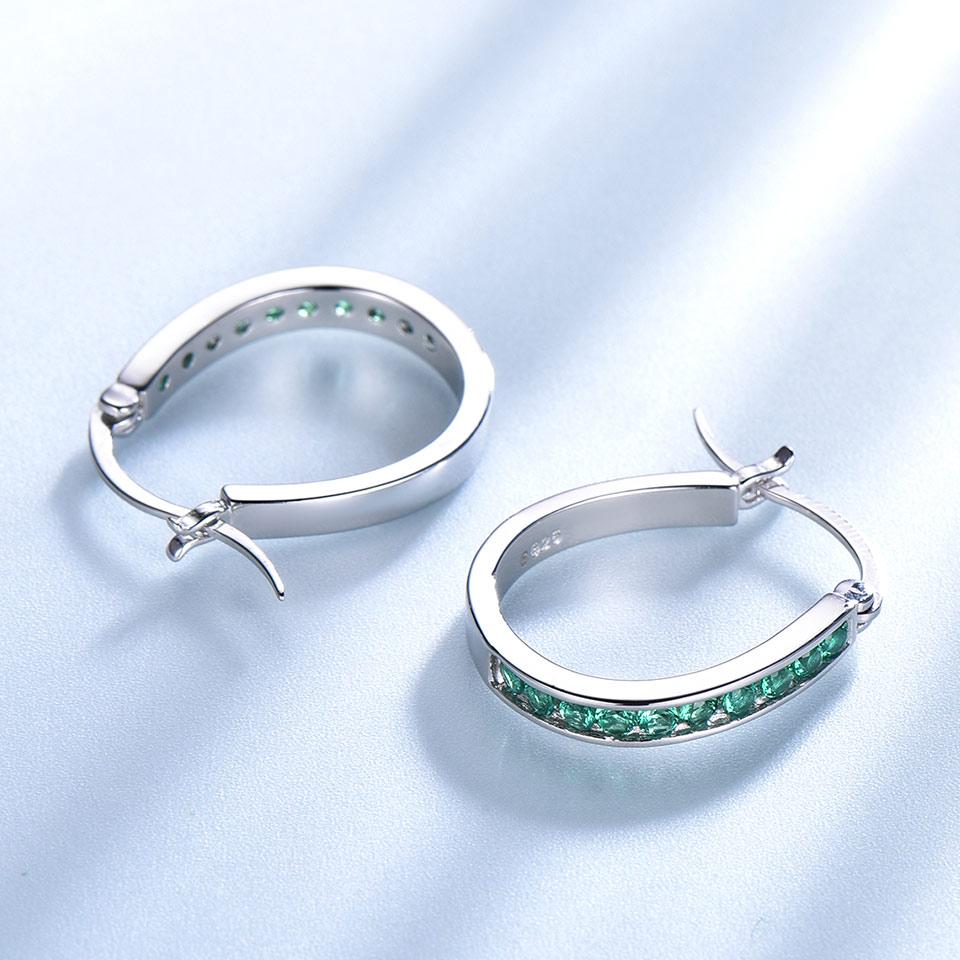 Pendientes de Círculo de Zircón Chic para Mujer Pendientes Redondos de Zircón Verde Para Mujer Joyería de Encanto