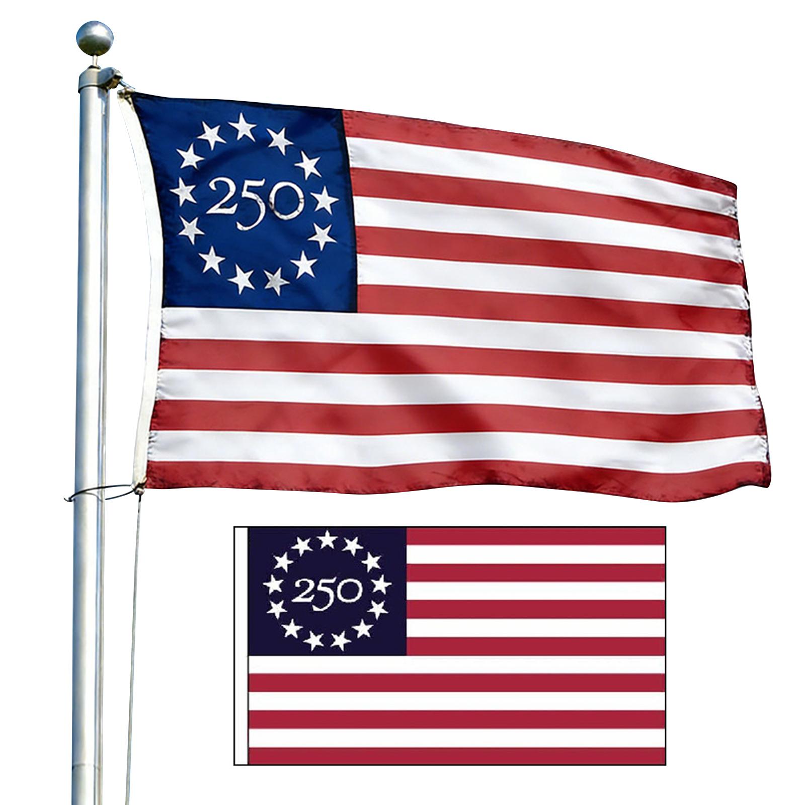 USA 250th Anniversary Flag Commemorative Banner USA 250 Years of Freedom Flag Patriotic Decor for Outdoor Front Door Porch Wall China Mainland