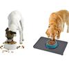 WTEMPO Silikon Haustier Fressmatte Wasserdicht und Ölbeständig Katzen Fressmatte Waschbar und Abwischbar Hundenapfmatte Große Hunde Fressmatte