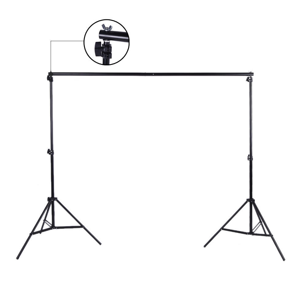 2 *   / 6.6 * 9.8ft   Background Support Stand Photo Backdrop Crossbar Kit with two Clamps