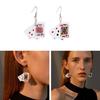 Poker Dangle Earrings Game Cards Simulate Cool Funny Earrings for Women Girls