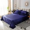 1pc Flat Bed Sheet Silky Bedsheets Solid Color Bed Linen Smooth Flat Sheets Sabanas Para Cama Home Textile Bed Sheets