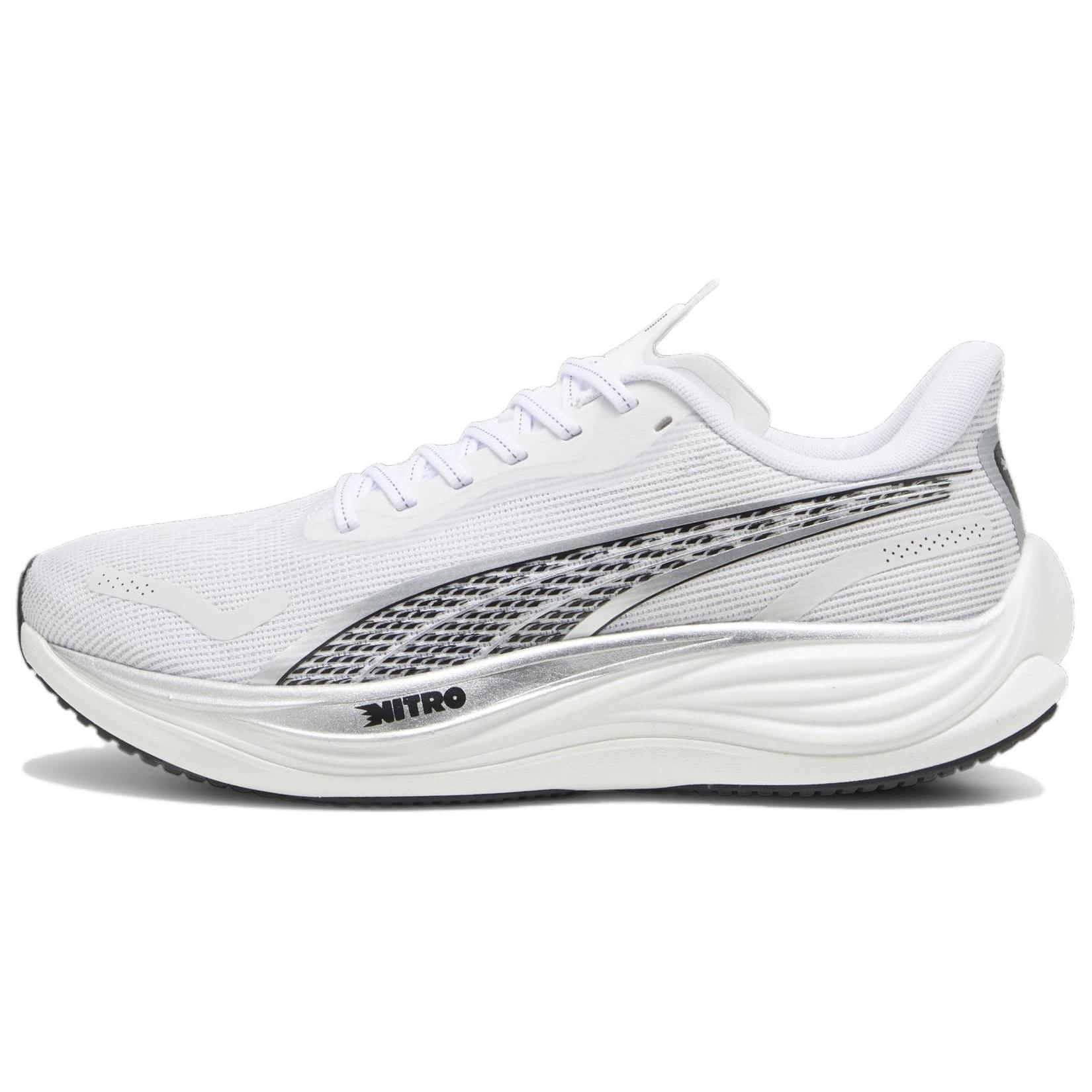

New PUMA Velocity Nitro 3 White Silver 377748-06 39