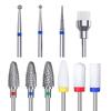 10pcs Nail Bits for Nail Drill,Ceramic Drill Bits for Nails Sets Acrylic,Cuticle Drill Bits for Nails Carbide Remover Bits