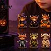 Highland Cow Collectibles Halloween Advent Calendar, 24 Days Countdown Box Mini Figurines with 24Pcs Figurines, Spooky Decorations Cute 3D Dolls