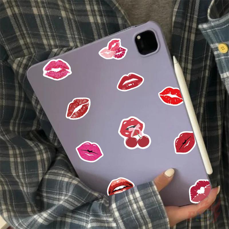 500Pcs/Roll Blazing Red Lips Kids Rewards Stickers - DIY Scrapbooks Album Decor Sealing Label Decals