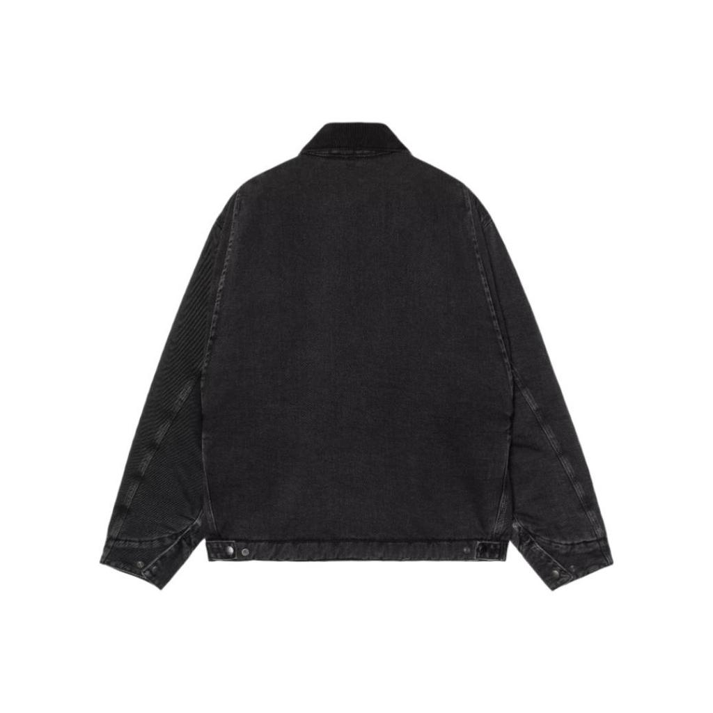 Carhartt WIP Solid Color Label Pocket Zipper Loose Fit Long Sleeve Denim Jacket Men jackets I03587800E06