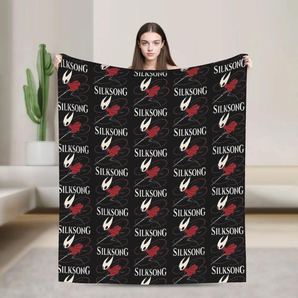 Hollow Knight Flannel Throw Blanket for Kids and Adults  Super Soft Warm Plush Bedspread Perfect Gift for Gamers Living Room or