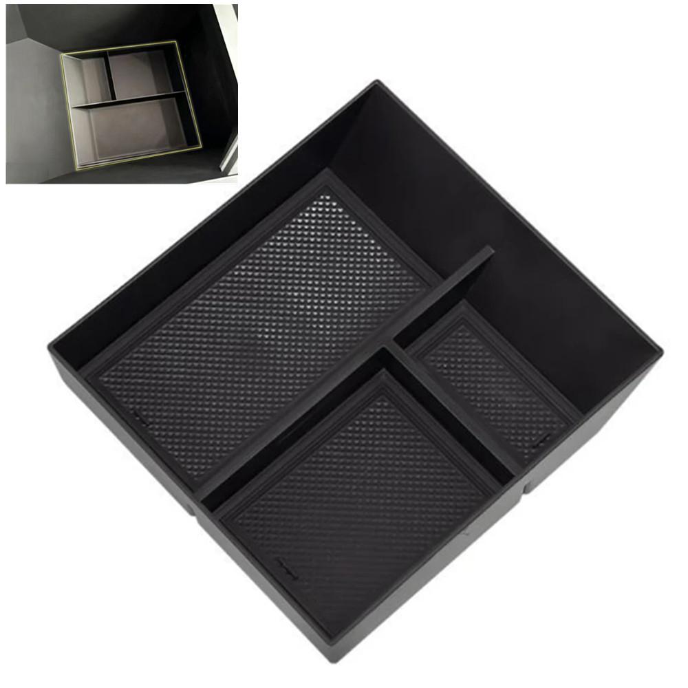 

For Tesla Cybertruck 2024 2025 Car Central Console Organizer Armrest Storage Box Tray Holder Container ABS Accessories Black 2