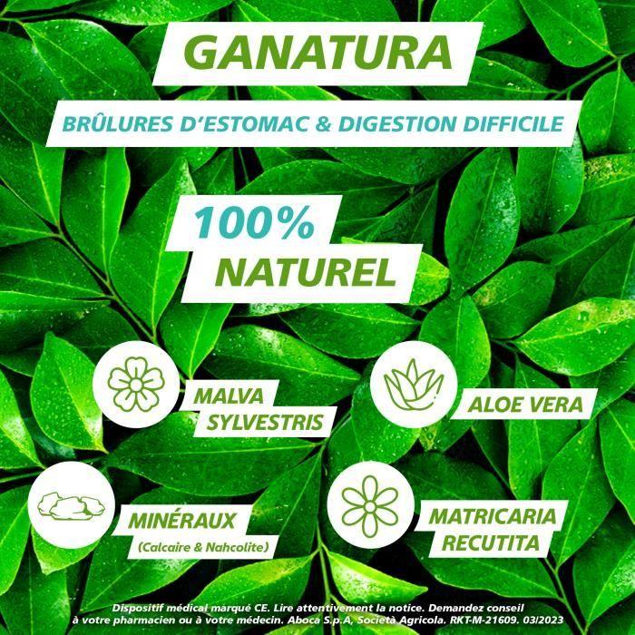 GANatura 100% Naturel Brûlures D#039;estomac Et Digestion Difficile - 14 Sachets