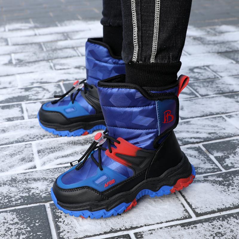 Детская зимняя противоскользящая износостойкая и мягкая теплая спортивная обувь с высоким — фото 17