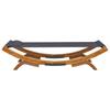 vidaXL Sonnenliege 100x188,5x44 cm Bugholz Massiv Anthrazit