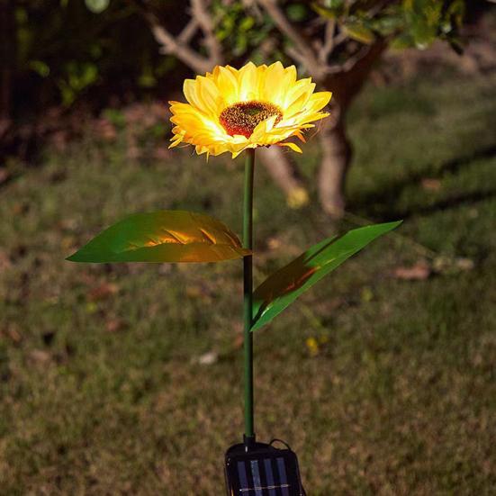 Solar-Gartenlicht, Wasserdichtes Automatisches Ein/Aus-Design, Sonnenblumenförmige Gartenlampen für Hof Terrasse