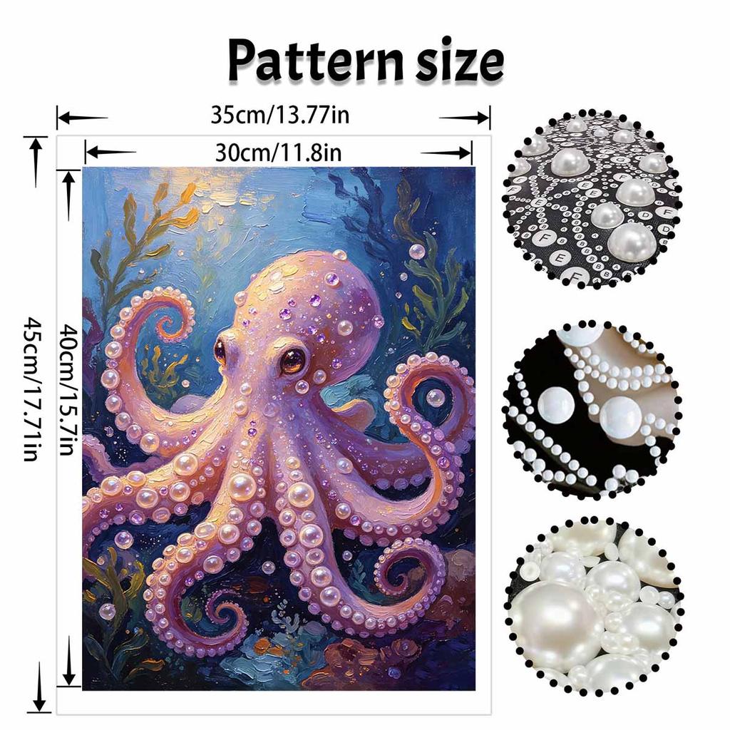 Pearl octopus painting kit painting art handmade diy home decoration painting
