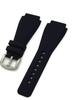 CASSIS Silicone Watch Fully TYPE BAR with Replacement X1114465019024 Strap, Waterproof, RUBBER, 24mm, Black, Tool,