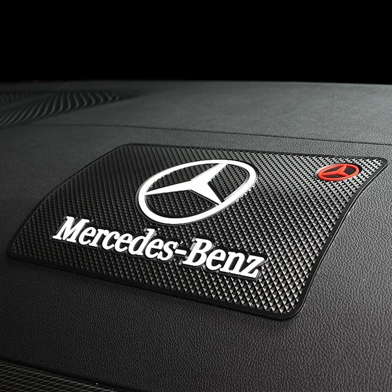 

Inspection sticker Car Non Slip Pad For Mercedes Benz AMG class W206 W220 W211 W212 W201 PVC Dashboard Phone Sunglasses Holder чёрный