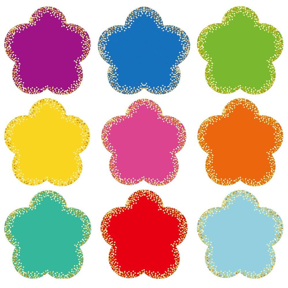 

108pcs Cutouts Pentagram Decorative Border DIY Craft Billboard Decoration Office Decor Flowers