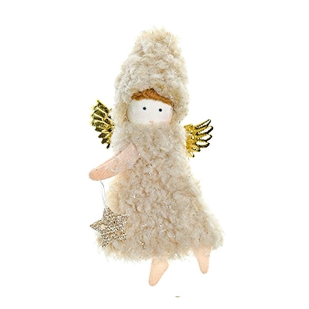 

Подвеска в виде плюшевого ангела для девочек, рождественское украшение, реквизит для фотографий, плюшевая кукла, праздничные атрибуты, подвеска в виде рождественской елки кофейный
