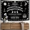 Halloween Gotisk Grunge Rumsdekor,Dödskalletapet för Sovrum,Goth Heksig Mörk Estetik Heminredning,Litet Skelett Vintage Svart