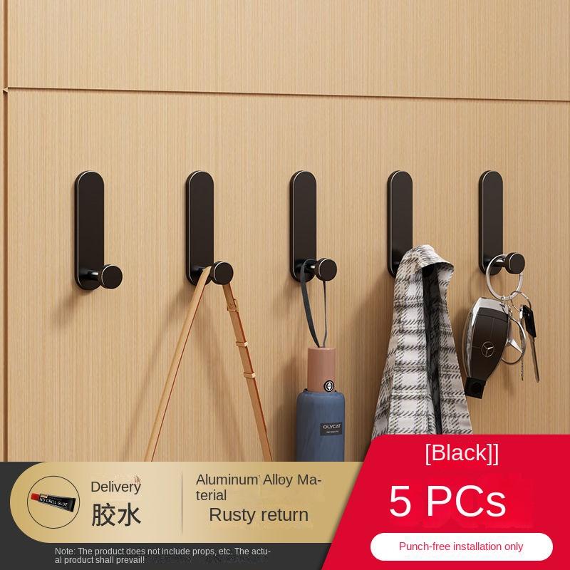 

Coat rack Modern simplicity Behind entrance hall No punching Coat hat hook Nordic Living room bathroom Wall clothes hanger чёрный
