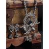Latest Stylish Design Fancy Traditional Oxidised Silver Necklace Jewellery Set for Women