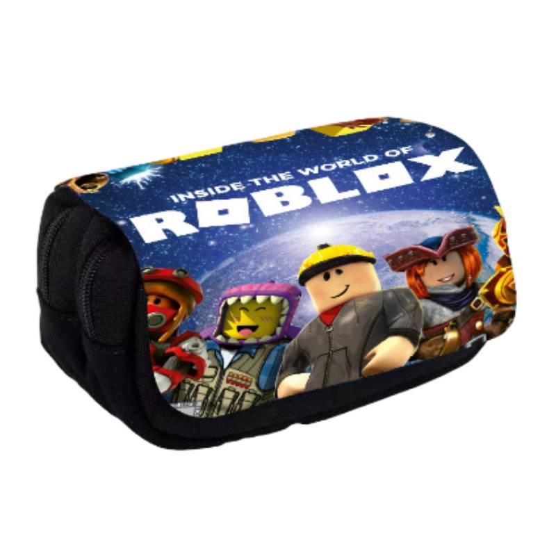 3d New Virtual World Roblox Dual-layer Pencil Case For Elementary And Middle School Students