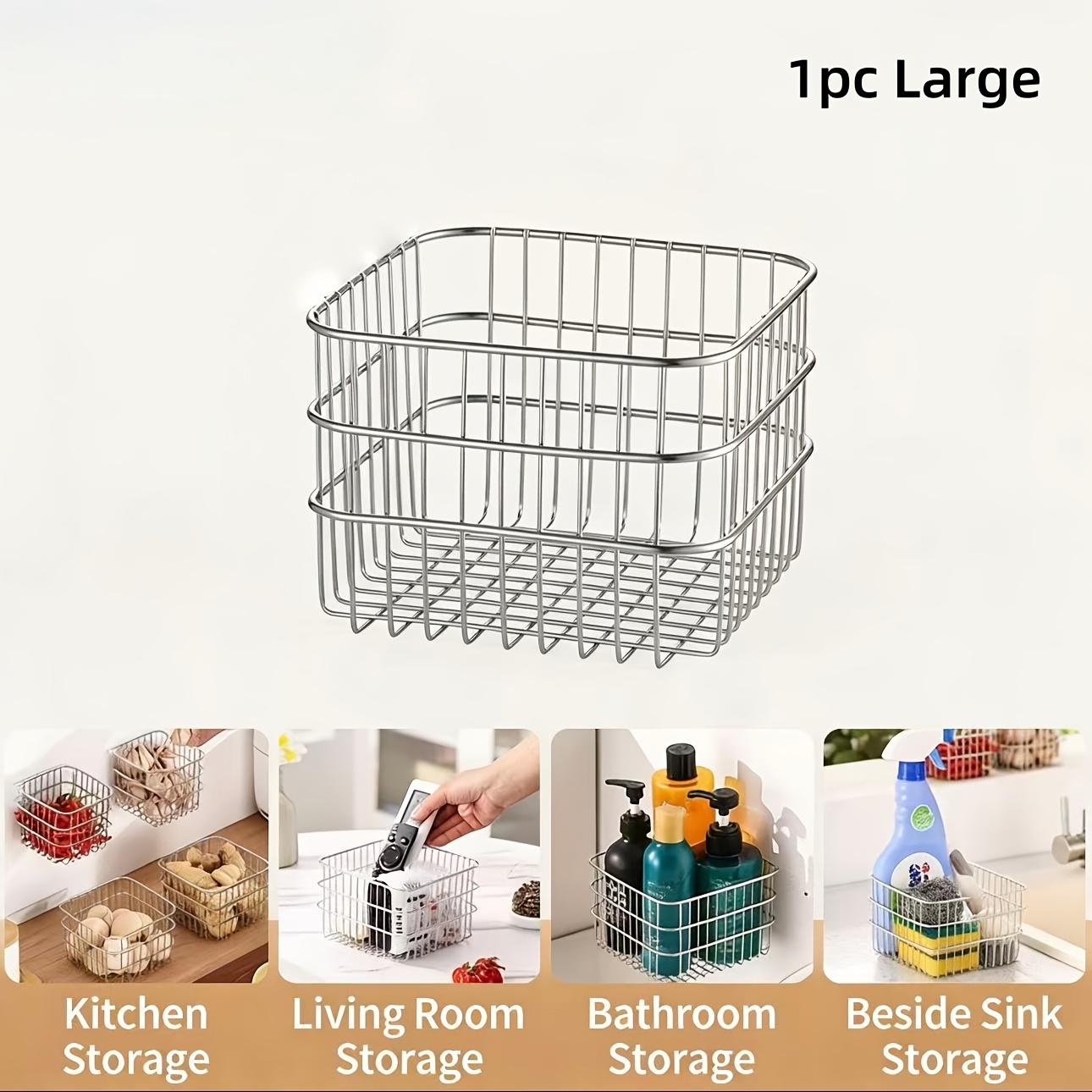 

Minimalist Metal Wire Basket Used for bathroom toiletries and kitchen utensils Storage basket Large size modern storage