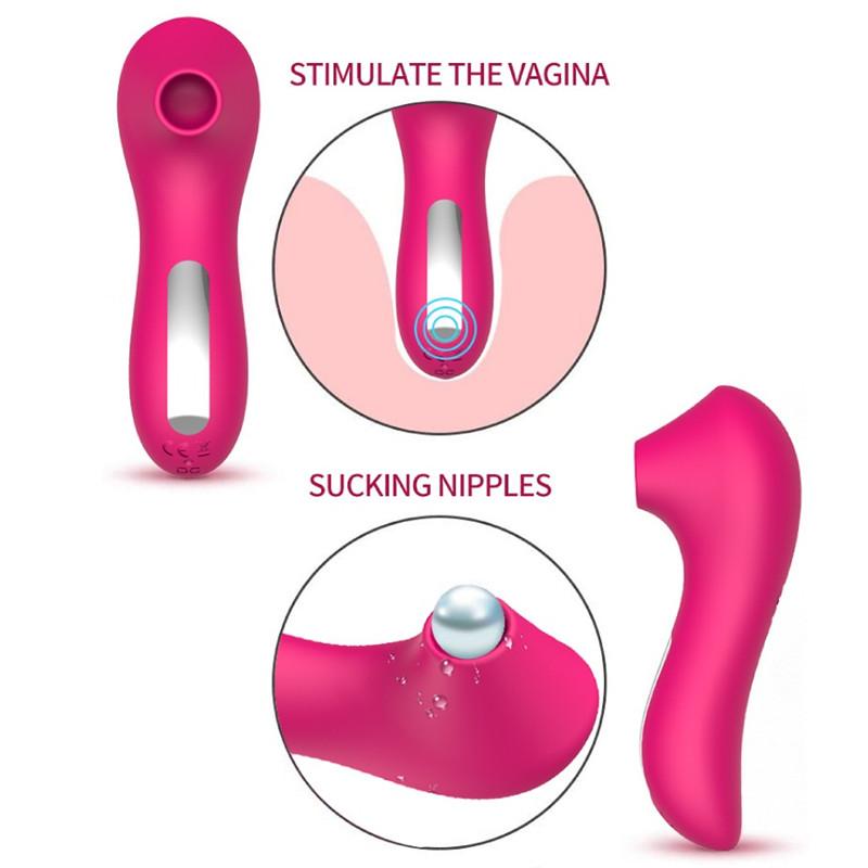 Clitoris Sucker Vibrator Sex Toys for Adult Women Oral Nipple Clitoris Suction Tongue Stimulator Blowjob Masturbator Erotic GZW