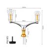 Aluminum Alloy Double Grip Handle Foldable Handlebar Replacement Reel  For 1000-4000 Model