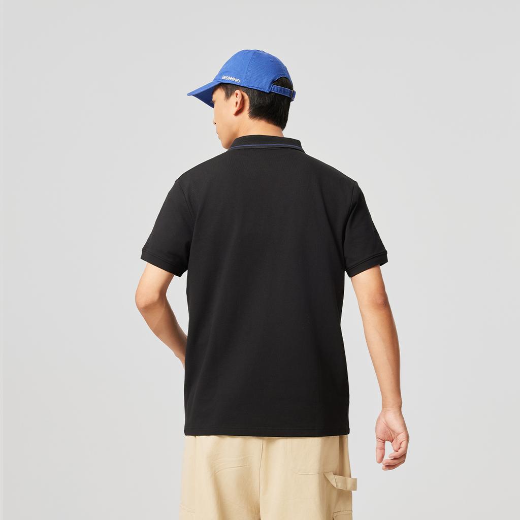 Li Ning Sports Life Collection Polo Shirt Men's Black APLV063-2