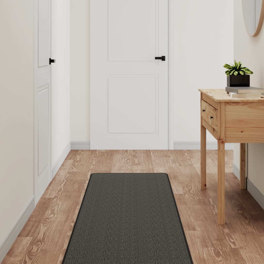Sisal Look Hall Runner Rug Anthracite 50 X 150 Cm