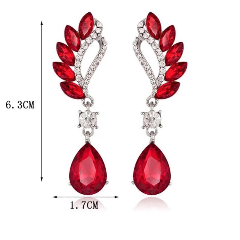 Neueste stilvolle Kristall-Zirkon-Hänge-Party-Ohrringe für Frauen und Mädchen