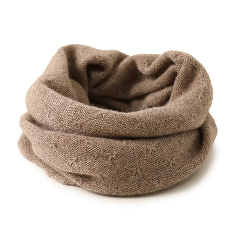 Autumn and winter women's new cashmere knitted thin scarf chicken feet pattern neck cover warm scarf parent-child small scarf