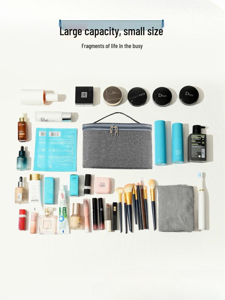 3-Month Money-Back Guarantee: Minimalist Large-Capacity Handheld Toiletry & Makeup Bag for Skincare Products