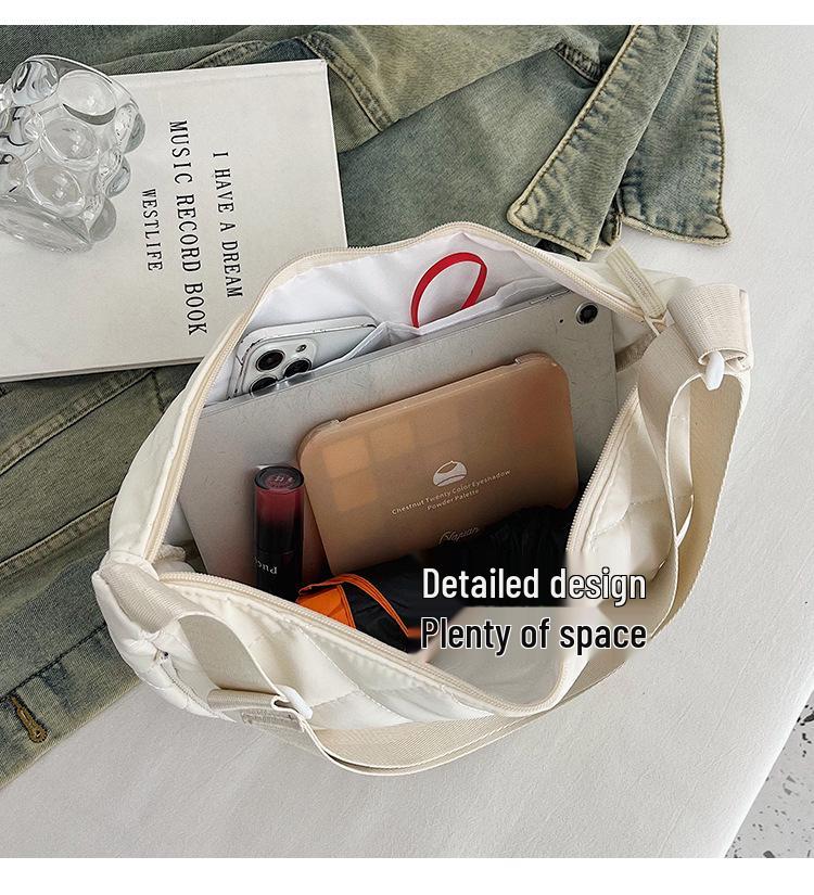Women's Large Capacity Diamond Quilted Crossbody Bag - Versatile, Lightweight, and Casual